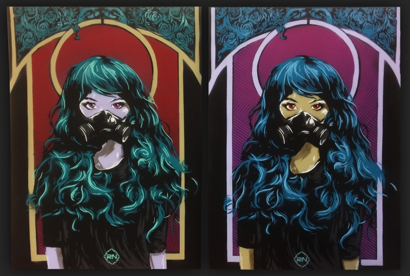 Stencil art – Graffiti ladies
